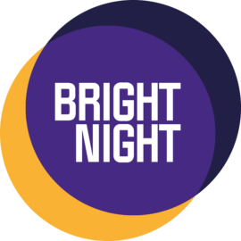 logo bright night